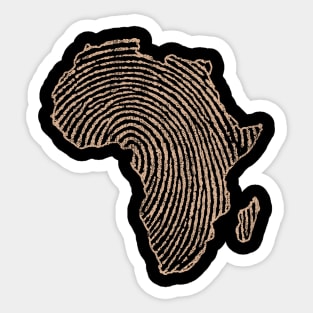 fingerprint africa Sticker